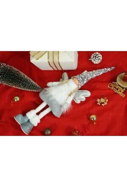 Weihnachtsengel Anhänger Alista Home Weißes Graues Textil 53 cm