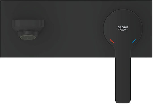 Grohe Σετ Μίκτης & Στόμιο Εντοιχισμού για Νιπτήρα 2 Εξόδων Μαύρο