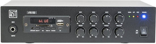 BST Amplificator PA Integrat 60W/100V Cu Conexiuni USB/FM/Bluetooth APM1060
