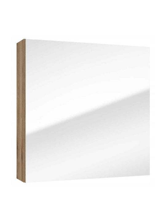 Deftrans Badezimmerspiegel mit Schrank 60x60cm