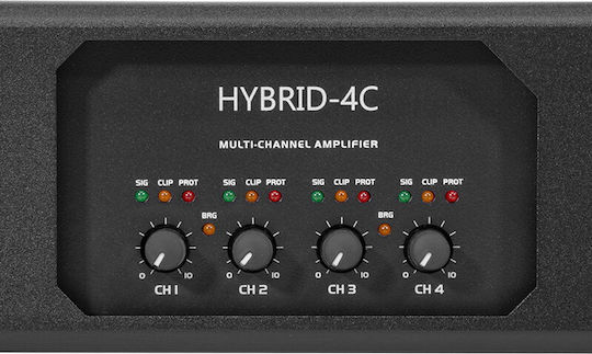 HPA HYBRID-4C Amplificator De Putere PA Cu 4 Canale 800W/4Ω 400W/8Ω 200W/100V Cu Sistem De Răcire