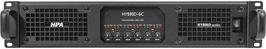 HPA HYBRID-6C Amplificator De Putere PA Cu 6 Canale 800W/4Ω 400W/8Ω 200W/100V Cu Sistem De Răcire