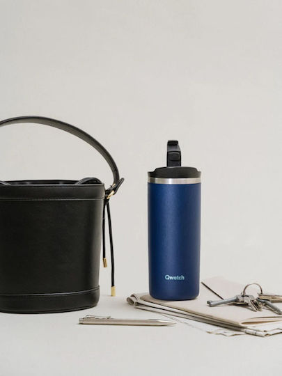 Qwetch Ποτήρι Θερμός Ανοξείδωτο BPA Free 470ml Qwetch Μπλε