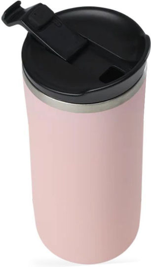 Qwetch Ποτήρι Θερμός Ανοξείδωτο BPA Free 470ml Qwetch Ροζ