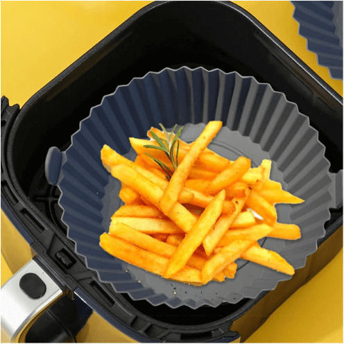 TnS Φόρμα Σιλικόνης για Air Fryer Γκρι 20x20εκ.