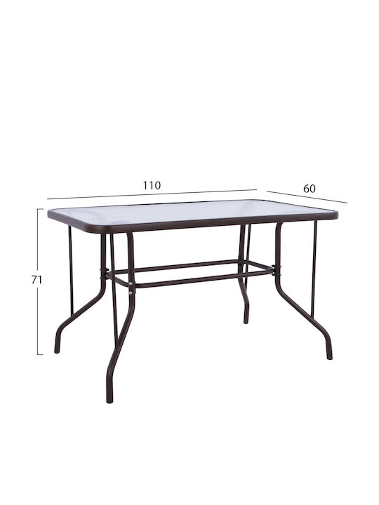 Adam 5 Pieces Outdoor Dining Room Set Brown