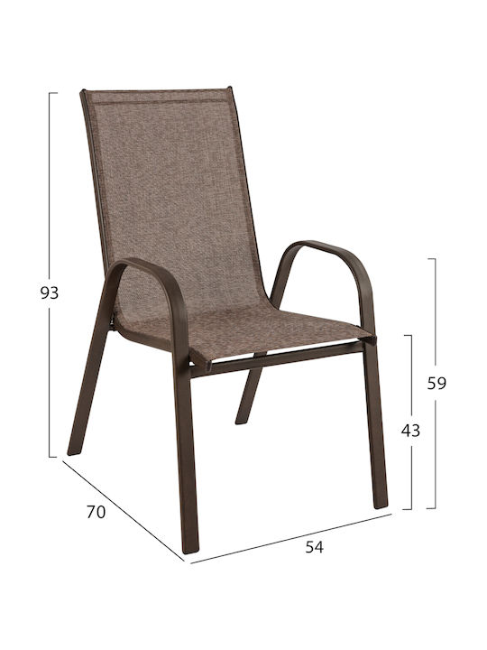 Adam 5 Pieces Outdoor Dining Room Set Brown