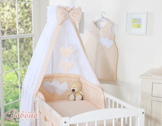 Bobono Crib Set Beige 5 Pieces