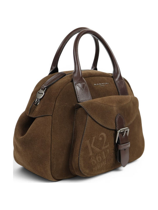 Leder Damen Schultertasche Braun