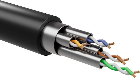 InLine U/FTP (STP) Cat.8.1 Καλώδιο Δικτύου Ethernet 0.25m Μαύρο
