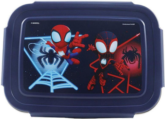 Gim Ανοξείδωτο Παιδικό Δοχείο Φαγητού Spiderman 0.55lt Διάφανο 16.5 x 15 x 6.5εκ.