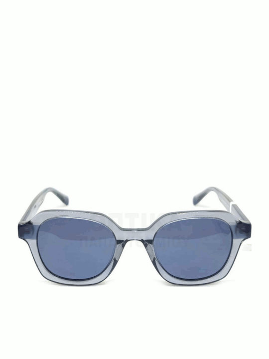 Benetton Unisex Sunglasses with Gray Frame and Blue Polarized Lens