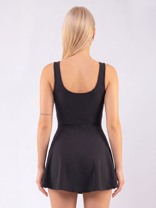 Sommer Mini Damenkleid Schwarz