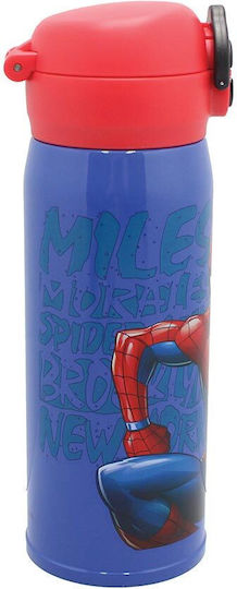 Gim Spiderman Παιδικό Παγούρι Θερμός Ανοξείδωτο με Καλαμάκι 380ml