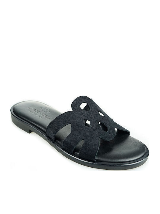 Myconian Women's Flat Sandals Black