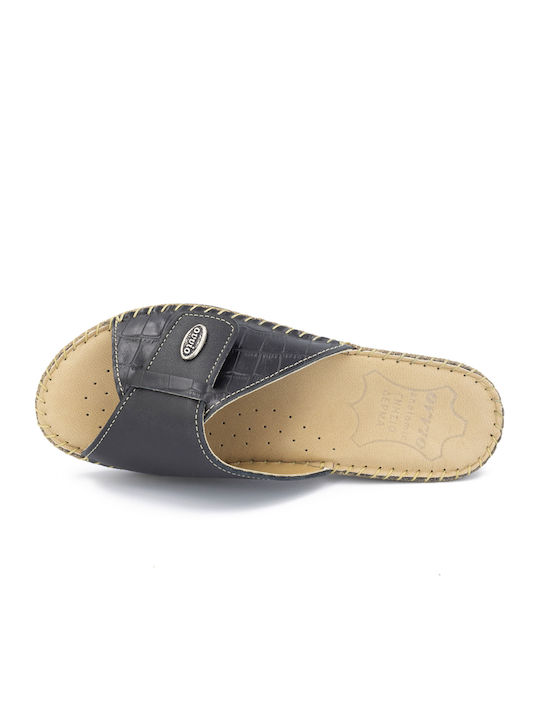 Leather Women's Anatomic Black Sandals