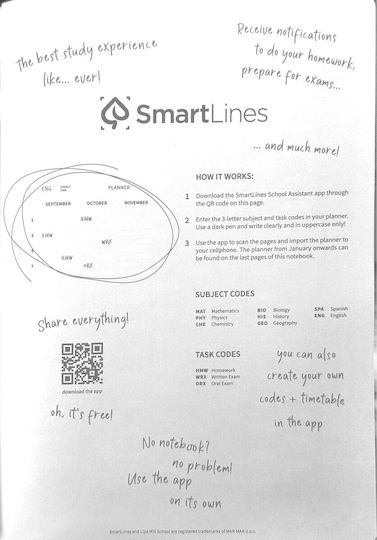 Smart Ruled Notebook A4 40 Paper Sheets