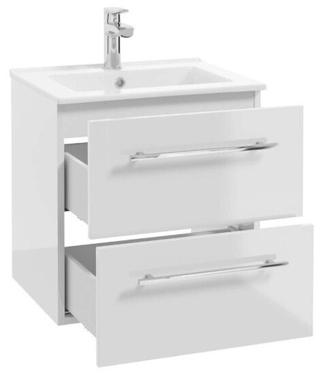 Deftrans Pinia Unitate De Mobilier Pentru Baie Cu Lavoar M50xA40xÎ52cm Alb