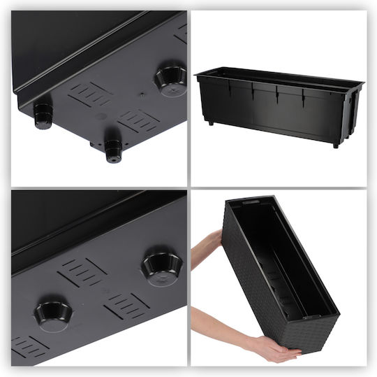 Kadax Ζαρντινιέρα Black 56x56εκ.