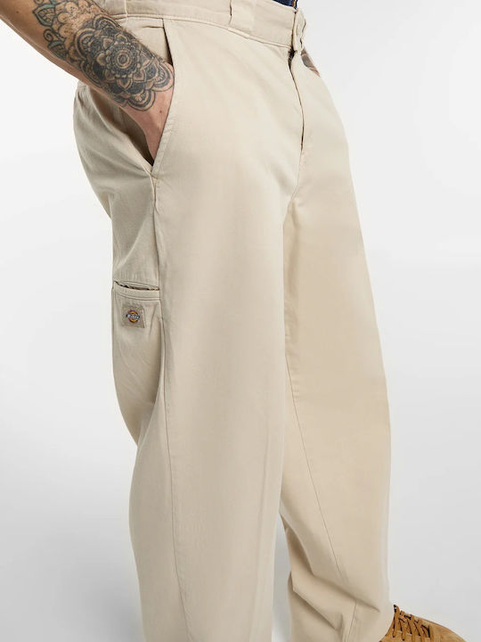 Work Pant Cargo Trousers in Loose Fit Stone