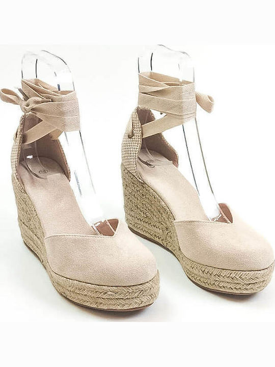 Women's Summer Platforms In Espadrille Style Beige
