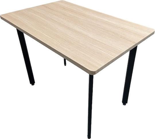 Nordex Esszimmer- und Küchentisch Aus Holz mit Metallrahmen Natürlich 110x70x75cm