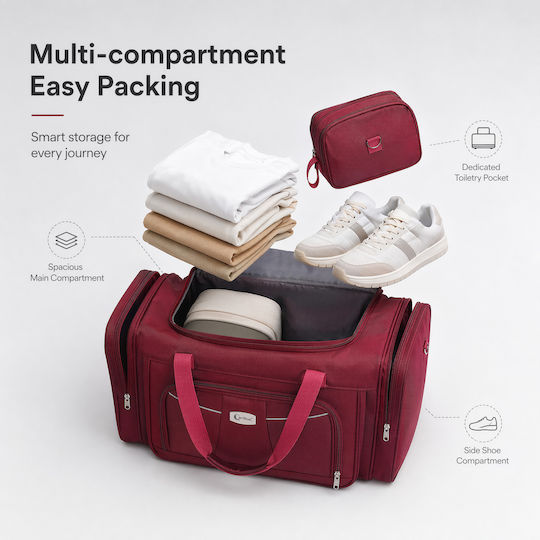 Cardinal Sack Voyage 66lt Burgundy Fabric L65xW30xH33cm