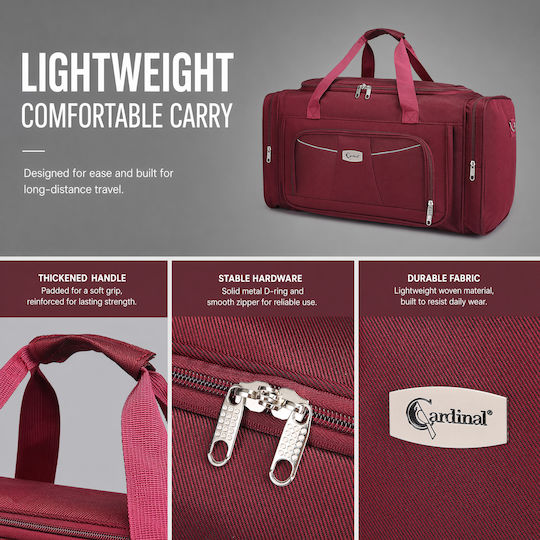 Cardinal Sack Voyage 66lt Burgundy Fabric L65xW30xH33cm