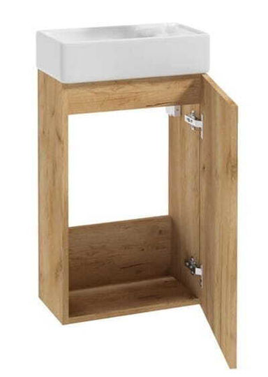 Deftrans Πάγκος με Νιπτήρα Μ40xΒ22xΥ68cm Craft Oak