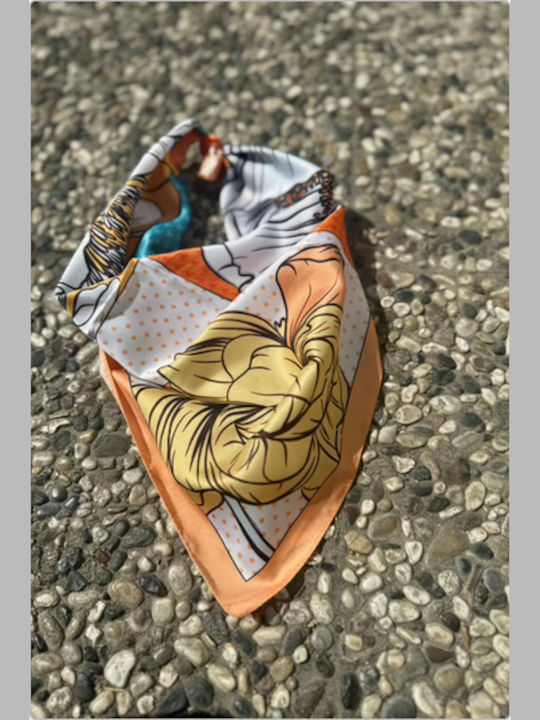 Women's Neck Scarf Orange Shawl