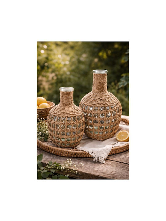 keleman Decorative Vase Glass Beige Y31cm