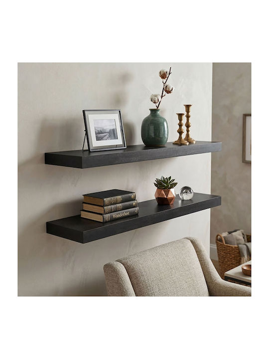 Raft De Perete Negru 100x23x4cm