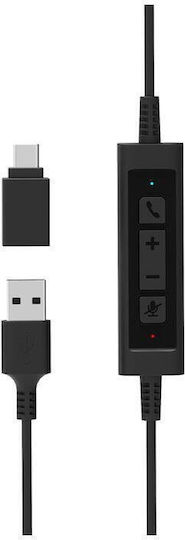 Port Designs On'R 300 Căști Multimedia On Ear cu Microfon și Conectare USB-A