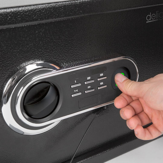 Alista Home Casetă de Valori Încorporabilă cu Închidere Digitală, Cheie și Amprentă Digitală M35xL25xÎ25cm