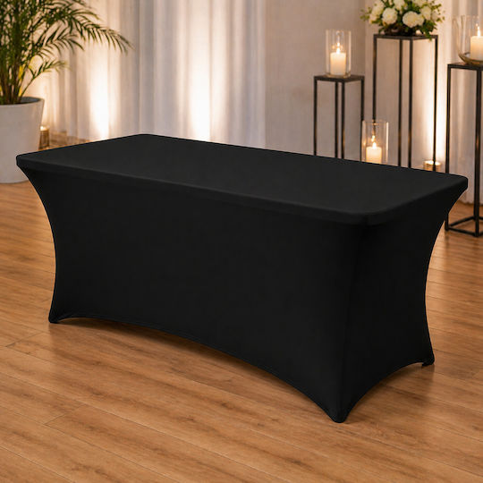 Capac Elastic De Masă Negru Ø75cm