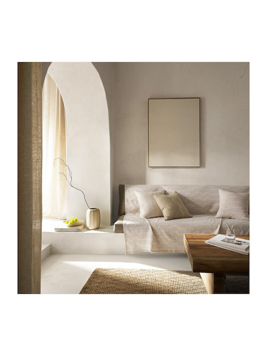 Gofis Home Clover Ριχτάρι Πολυθρόνας Πλεκτό 180x180εκ. Silver Grey