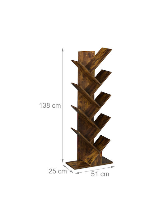 Bibliotecă Design Copac Maro 51x25x138 cm
