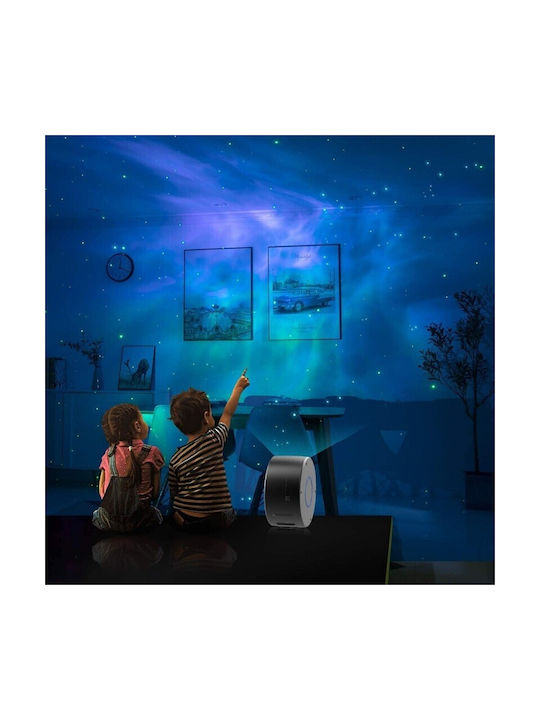 LED Kinder Tischlampe Projektor mit Sternenprojektion 17x17x9cm