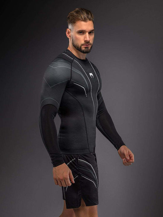 Venum Men's Long Sleeve Shirt VENUM-06295-108 for Jiu-Jitsu / MMA Black