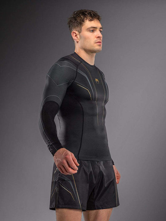 Venum Men's Long Sleeve Shirt VENUM-06295-126 for Jiu-Jitsu / MMA Black
