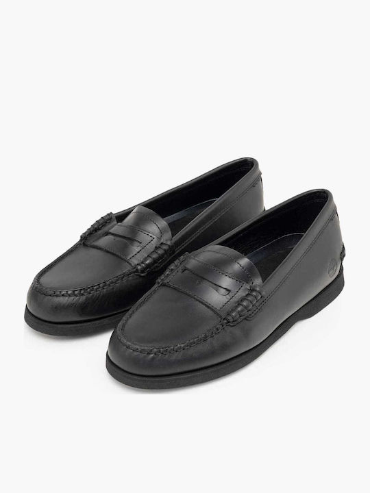 Leather Men's Loafers in Black Colour