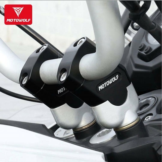Handlebar Risers 22mm Motowolf 3517mdl 38mm Height