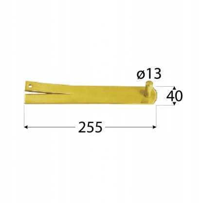 Domax Wall Pin Bracket 255x40x4mm Ø16 Galvanized