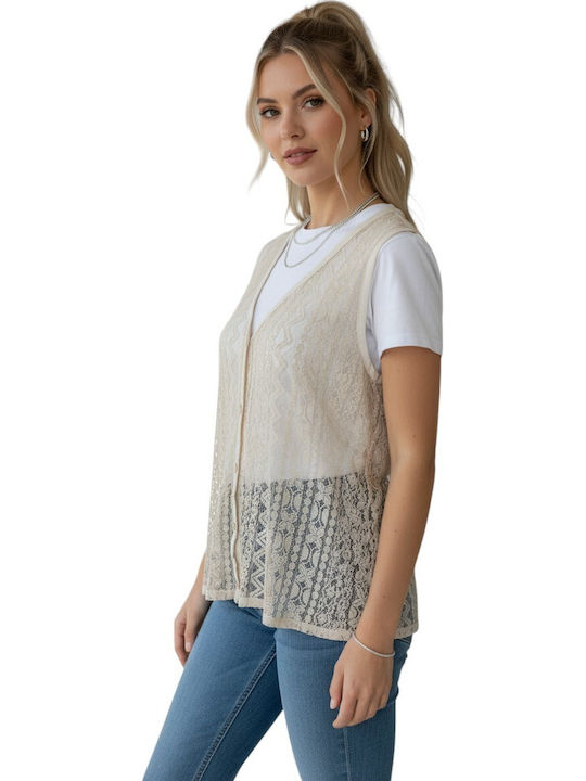 Beiges Damenweste LU70008