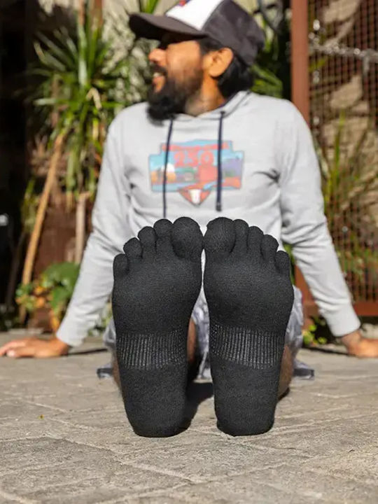 Injinji Lightweight Running Black Socks 1 Pair