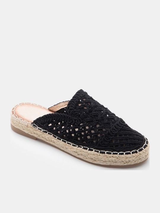 Knitted Women's Espadrilles In Black Color