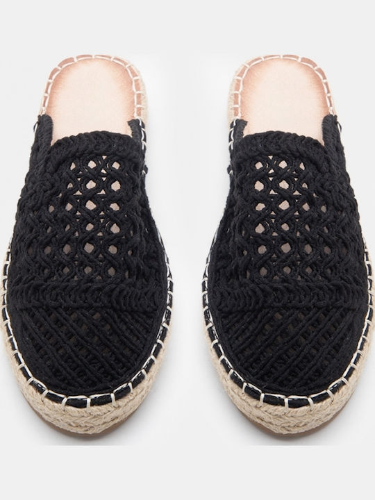 Knitted Women's Espadrilles In Black Color