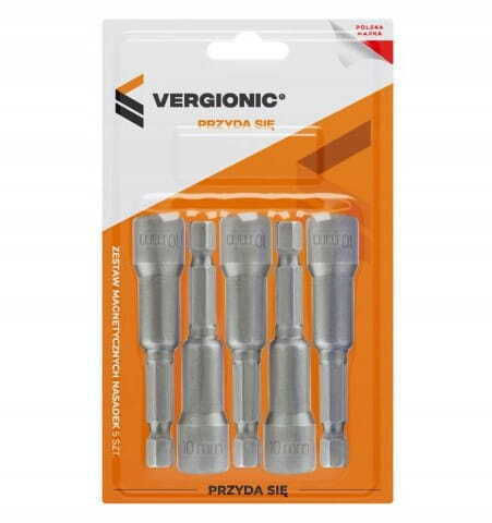 Set 5 Magnetic Screwdriver Sockets 10mm