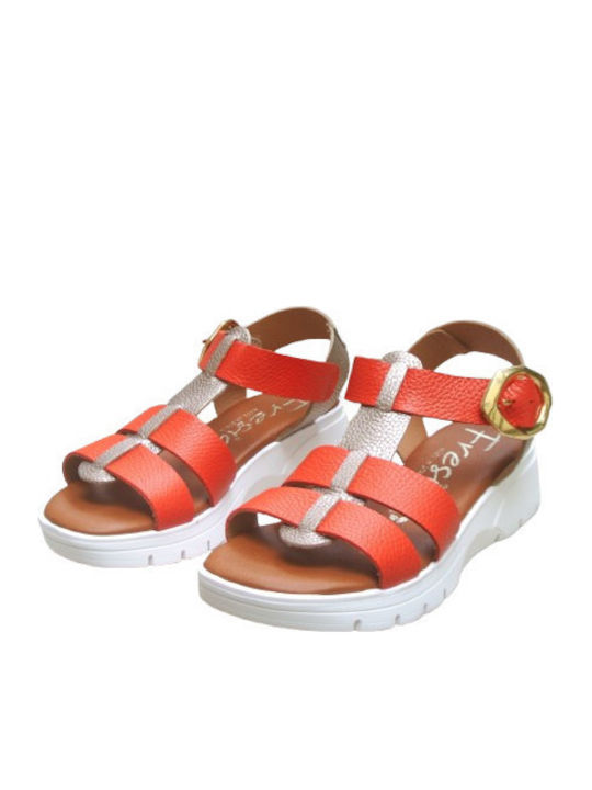 Leather Women's Anatomic Red Sandals