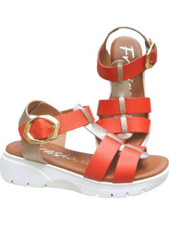 Leather Women's Anatomic Red Sandals